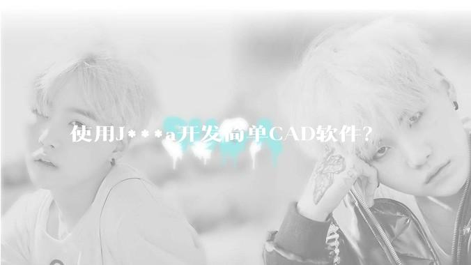 使用J***a开发简单CAD软件？